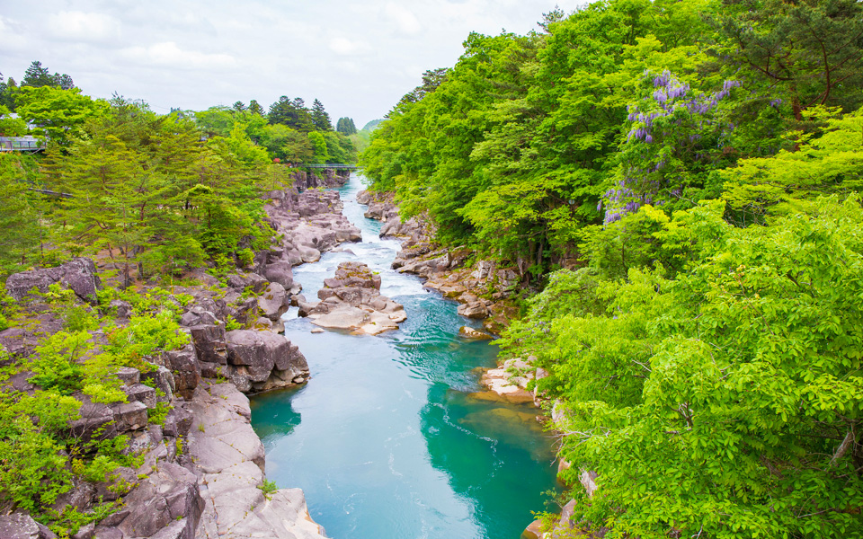 厳美渓温泉