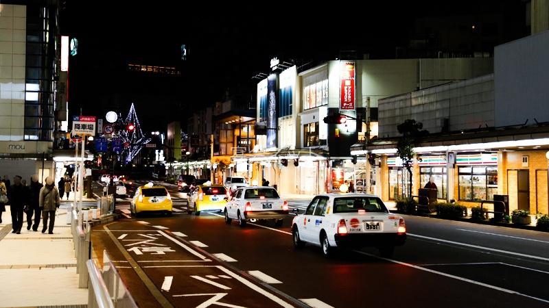 金沢片町の夜の光景