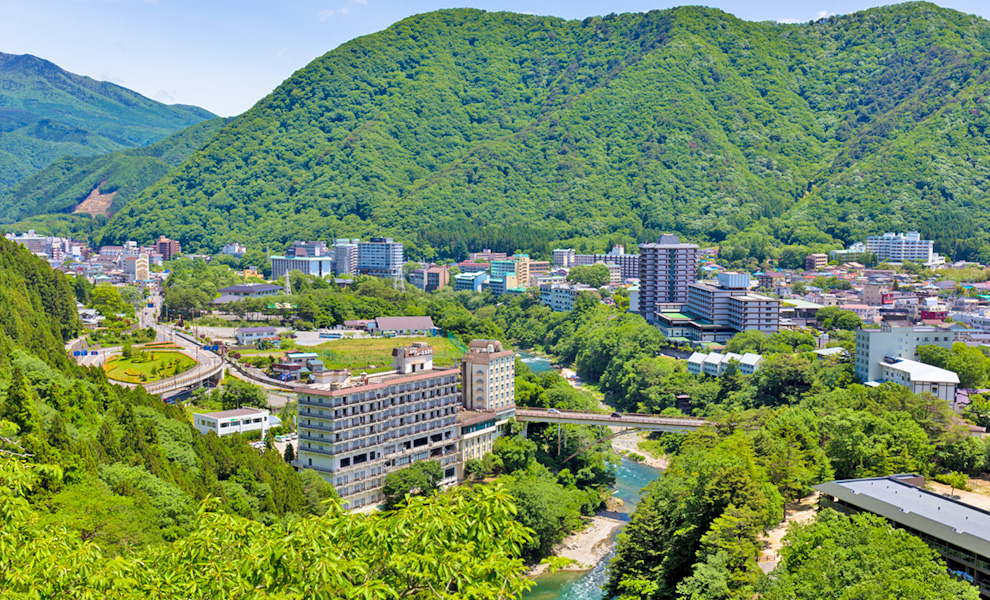 鬼怒川温泉の光景