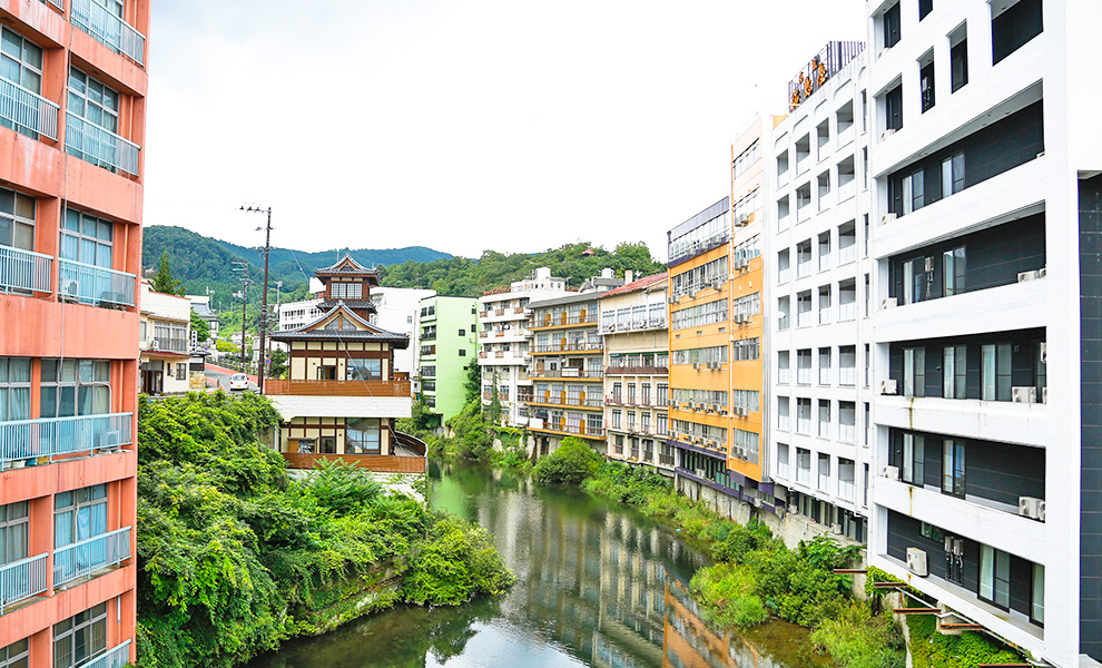 飯坂温泉の景色