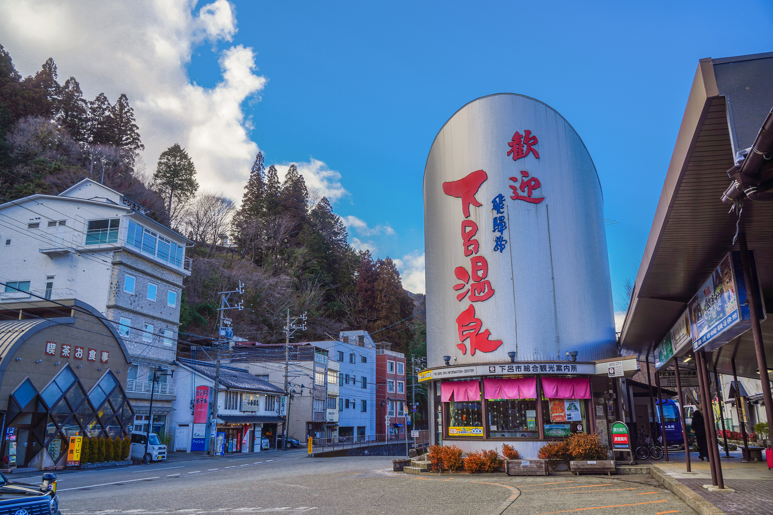 下呂温泉街の町並み