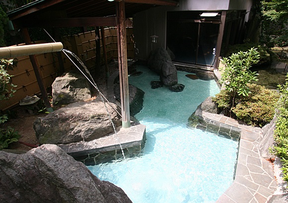 山梨県 石和温泉 ホテル平安 露天風呂