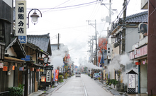 月岡温泉の温泉街