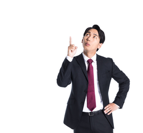 思いついた男性