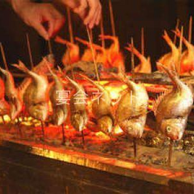 竹屋ホテルの名物、浜焼き