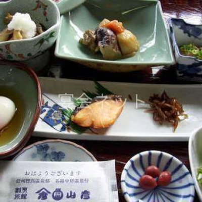 朝食 - 割烹旅館山彦