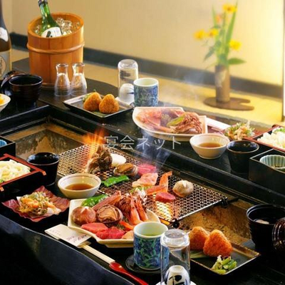 山陽ホテルの山海炭火焼き